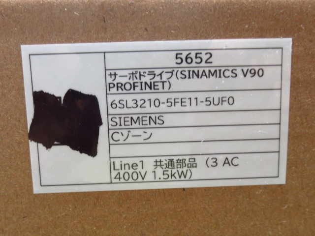 Siemens 6SL3210-5FE11-5UF0 銘板・型番仕様ラベル