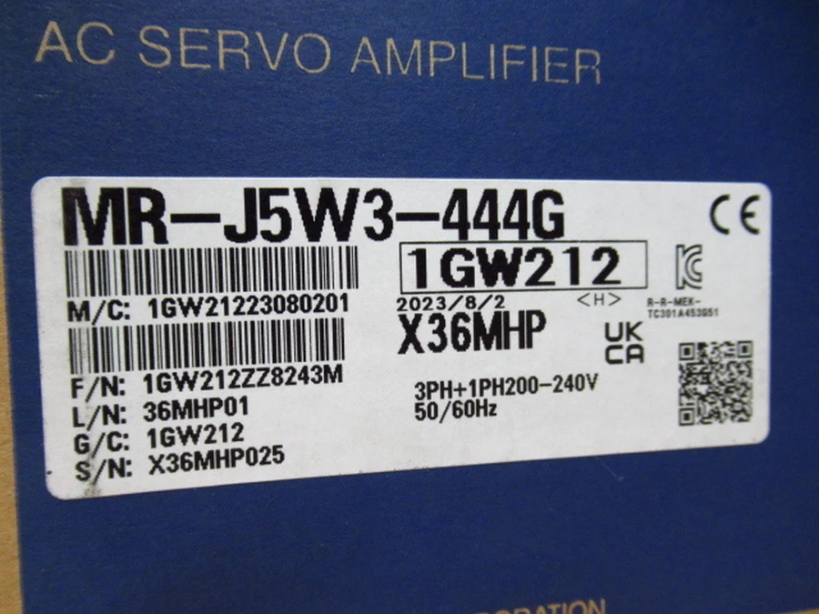 三菱電機 MR-J5W3-444G 元箱銘板ラベル