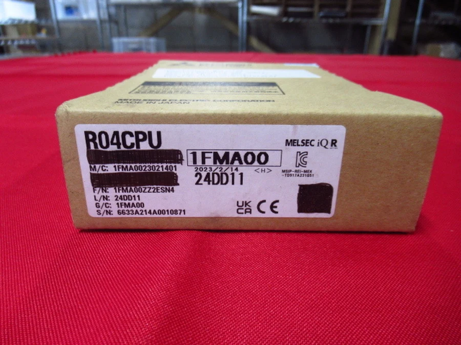 三菱電機 R04CPU 外箱型番・製造情報銘板ラベル