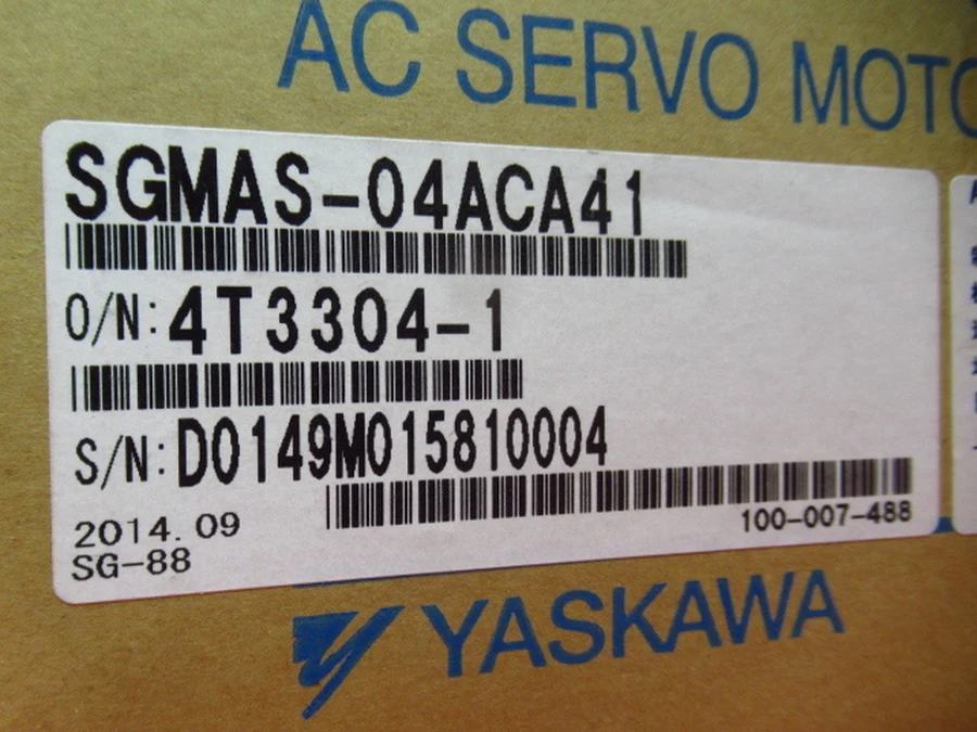 安川電機 SGMAS-04ACA41 外箱型番ラベル