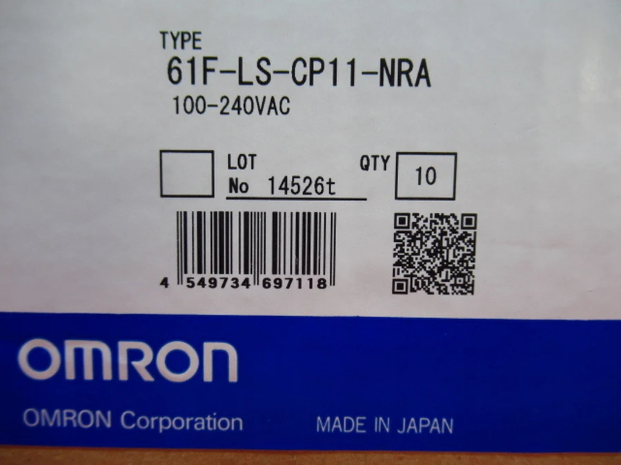 オムロン 61F-LS-CP11-NRA 外箱ラベル QTY10