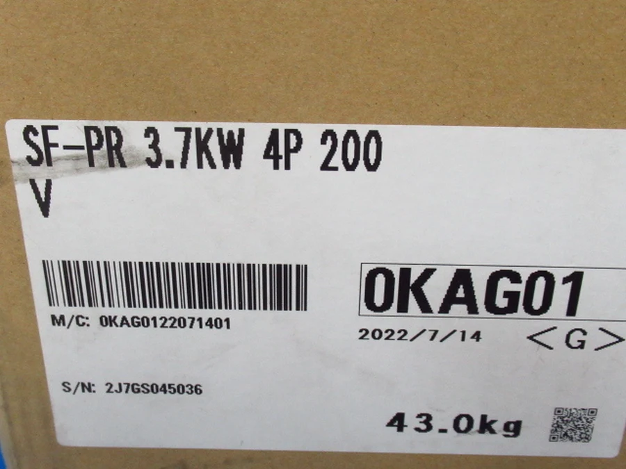三菱電機 SF-PR 3.7KW 外箱ラベル